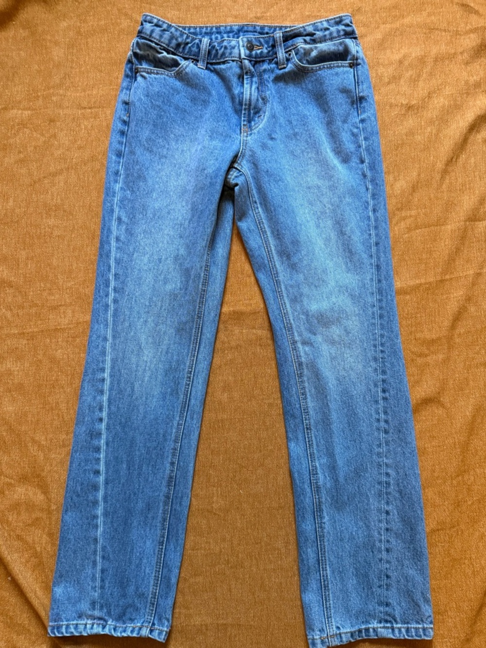 Future Collective Straight-Leg Denim Jeans in Medium Blue size 4